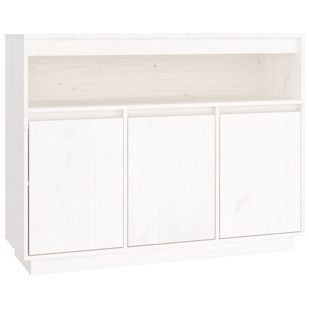 Skänk Vit 104,5x34x80 cm massiv furu