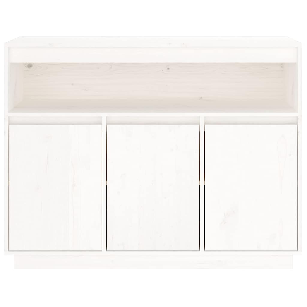 Skänk Vit 104,5x34x80 cm massiv furu