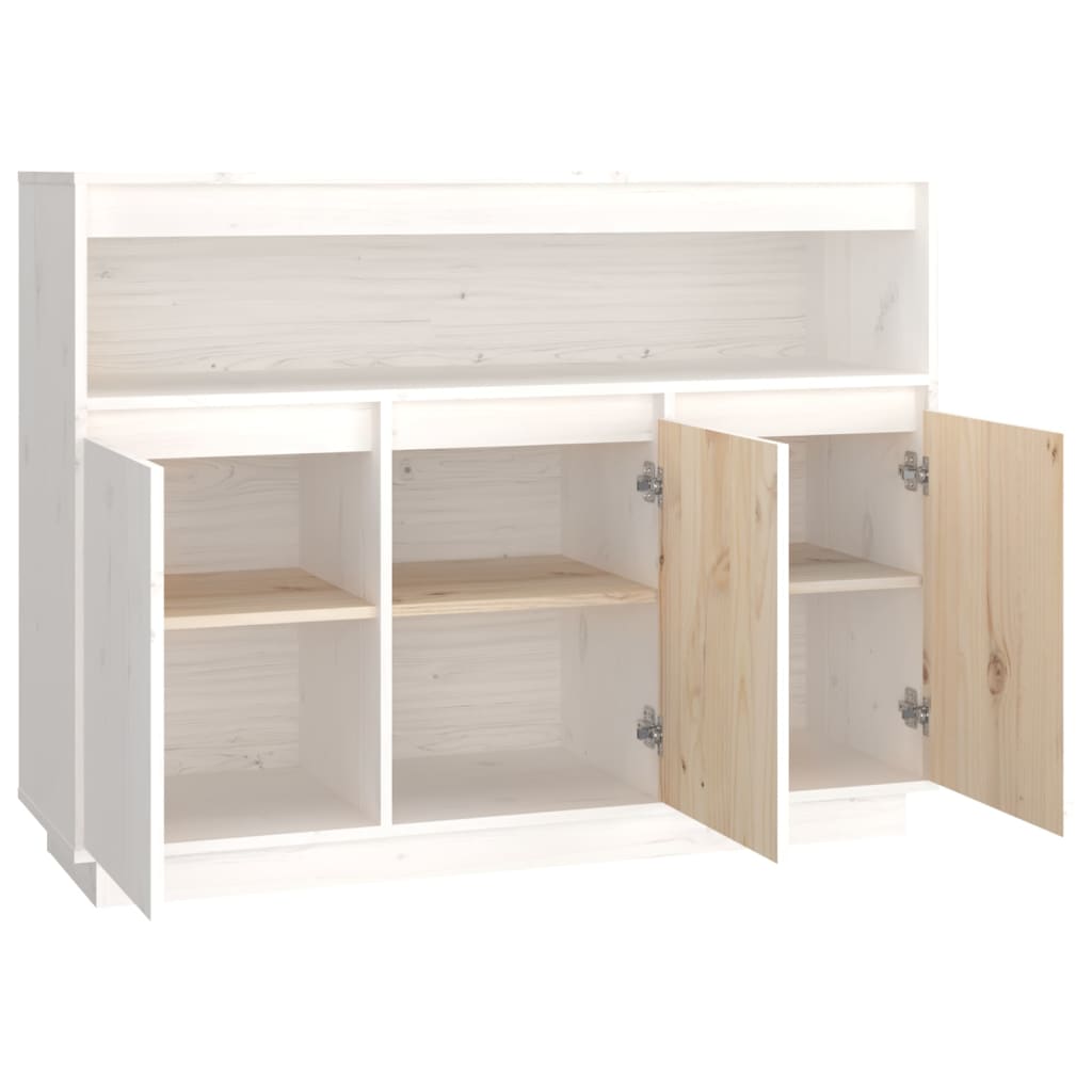 Skänk Vit 104,5x34x80 cm massiv furu
