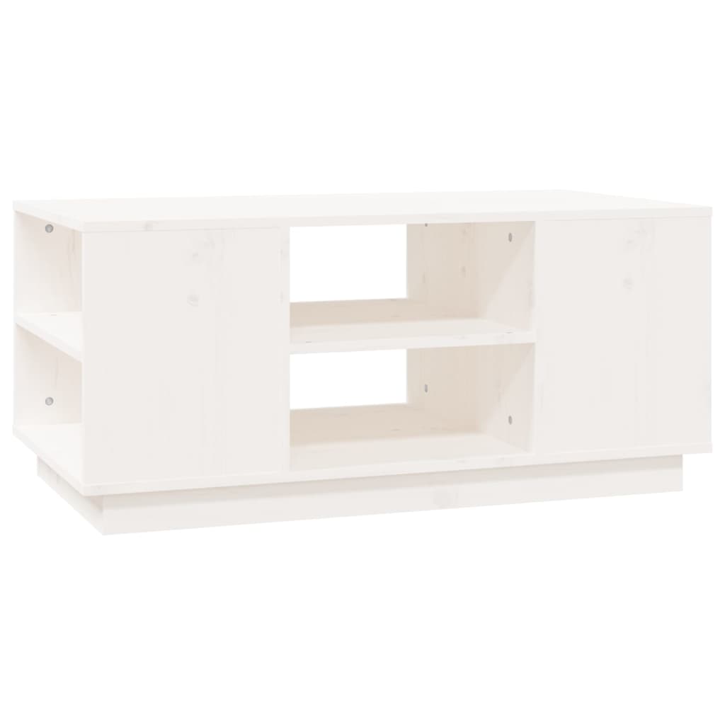 Soffbord Vit 90x49x40,5 cm massiv furu