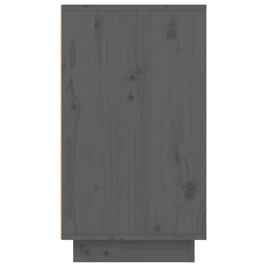 Skoställ Grå Skoskåp 110x34x61 cm massiv furu