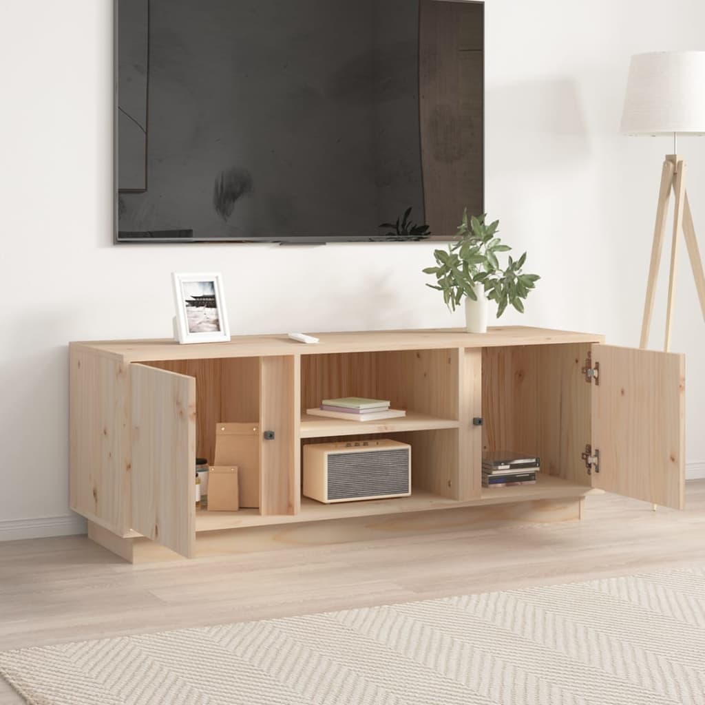 Tv-bänk 110x35x40,5 cm massiv furu