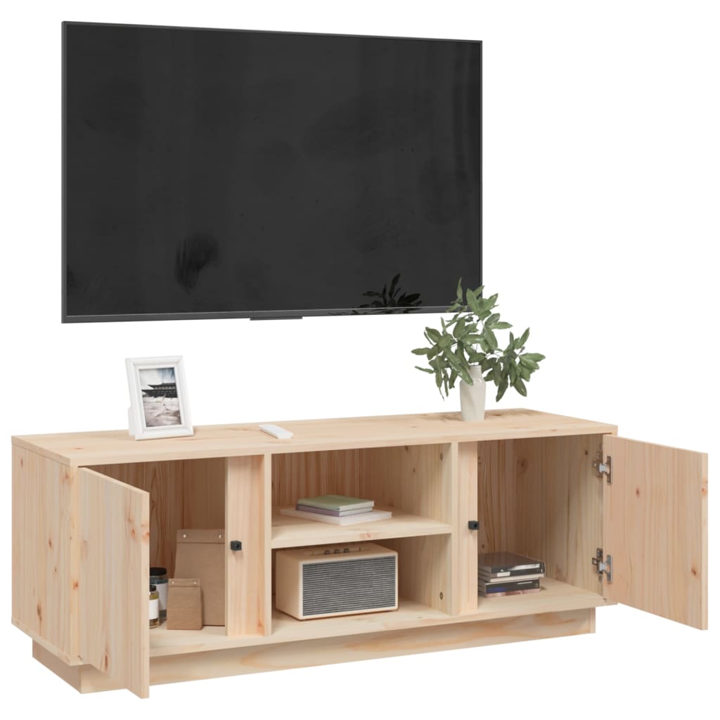 Tv-bänk 110x35x40,5 cm massiv furu