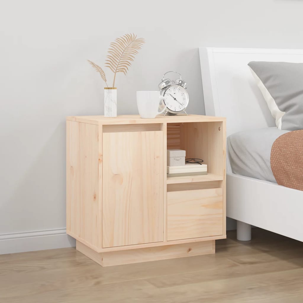 Sängbord 2 st 50x34x50 cm massivt furuträ