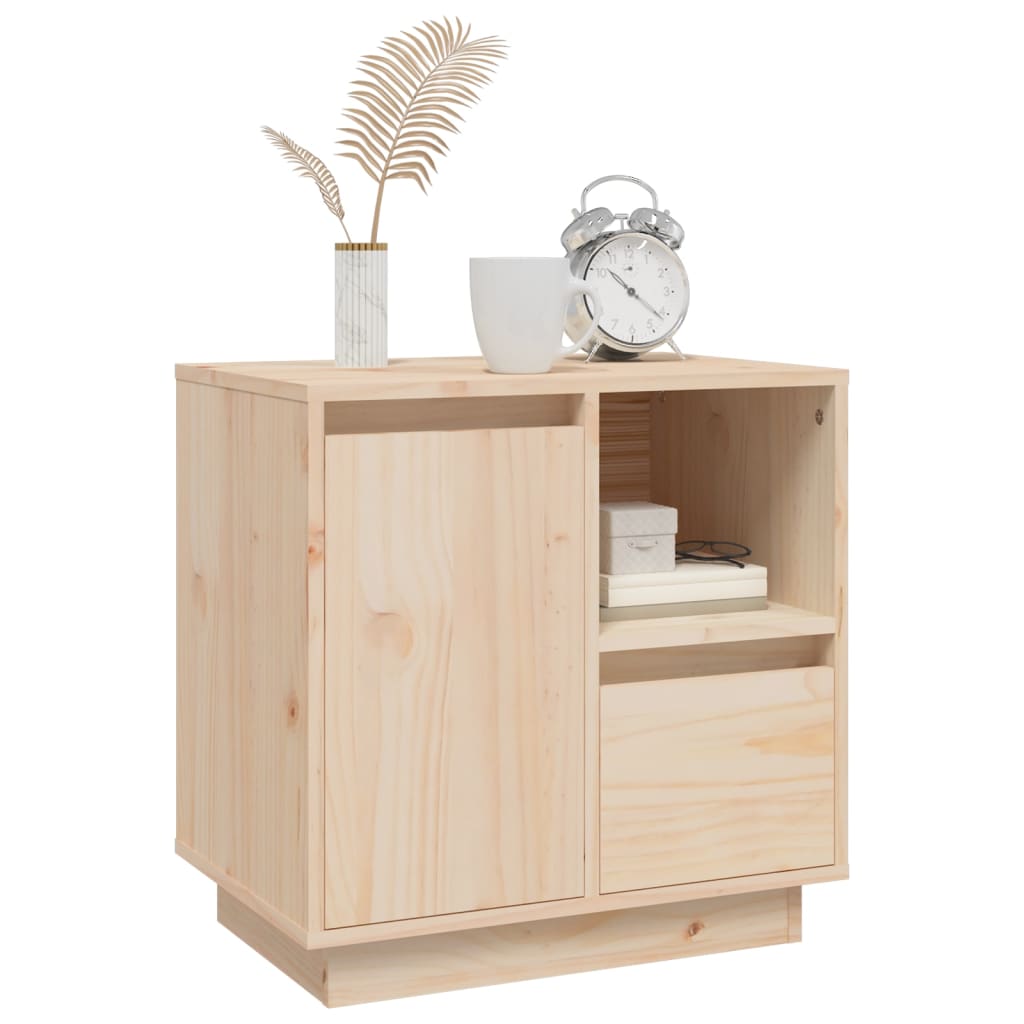 Sängbord 2 st 50x34x50 cm massivt furuträ