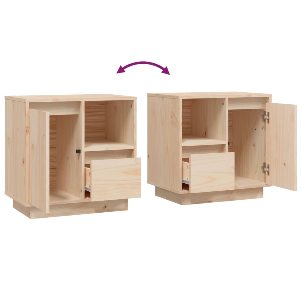 Sängbord 2 st 50x34x50 cm massivt furuträ