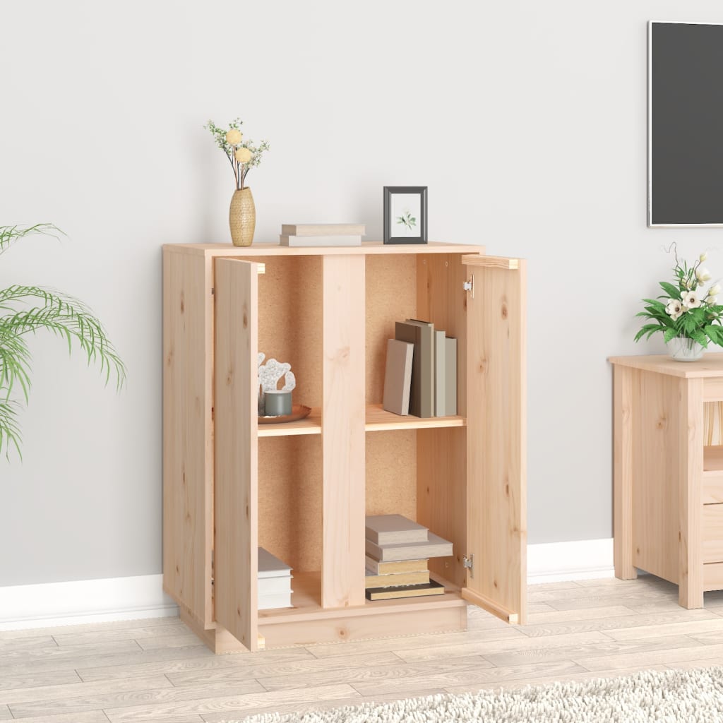 Skänk Vit 60x35x80 cm massiv furu