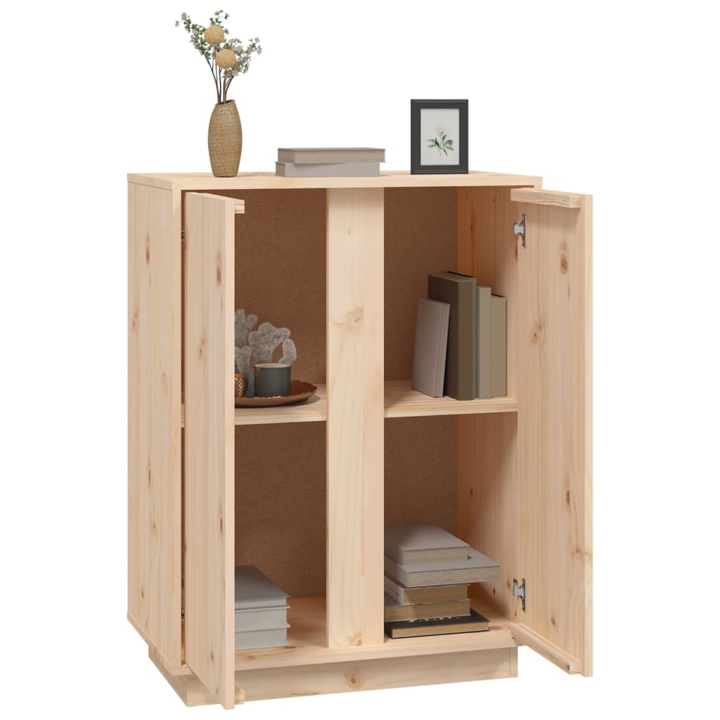 Skänk Vit 60x35x80 cm massiv furu