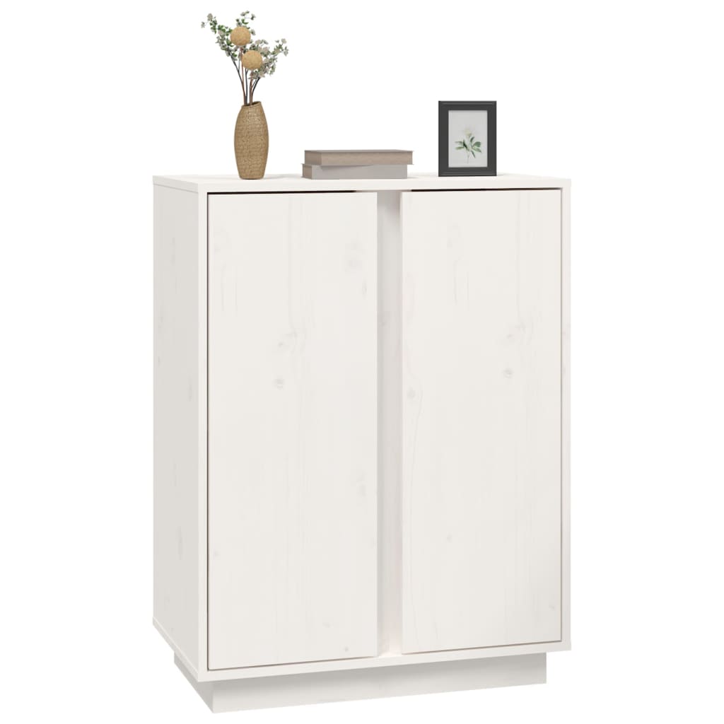 Skänk Vit 60x35x80 cm massiv furu
