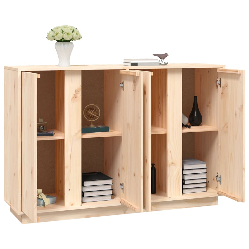 Skänk Vit 120x35x80 cm massiv furu