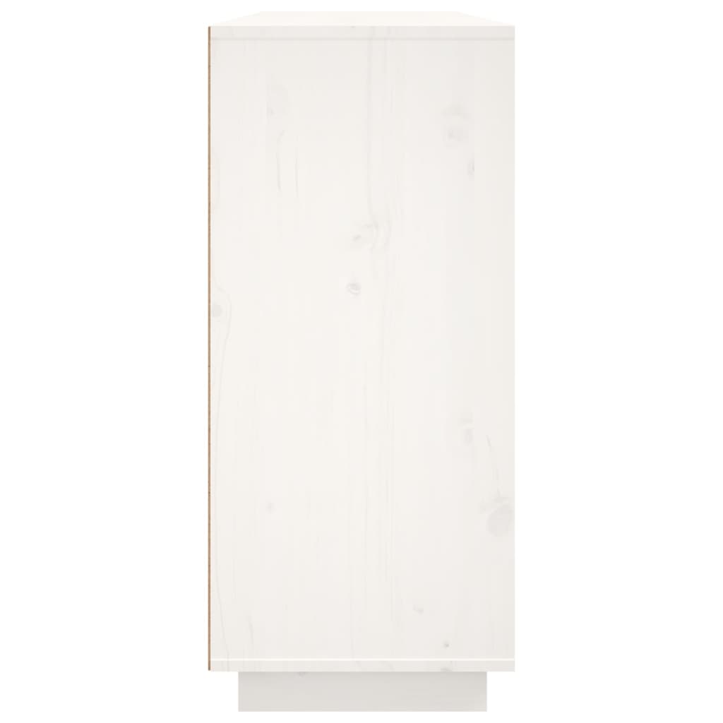 Skänk Vit 120x35x80 cm massiv furu