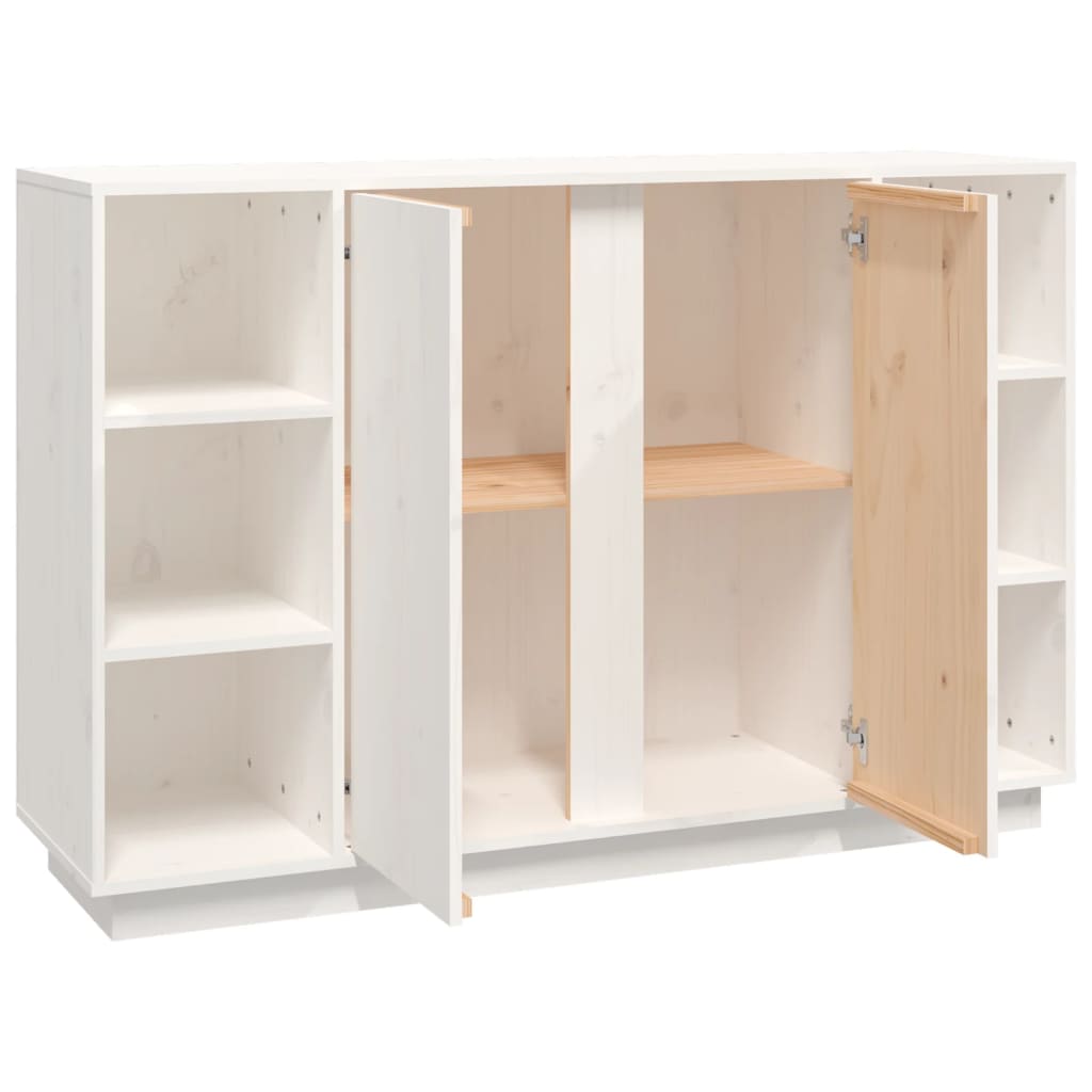 Skänk Vit 120x35x80 cm massiv furu