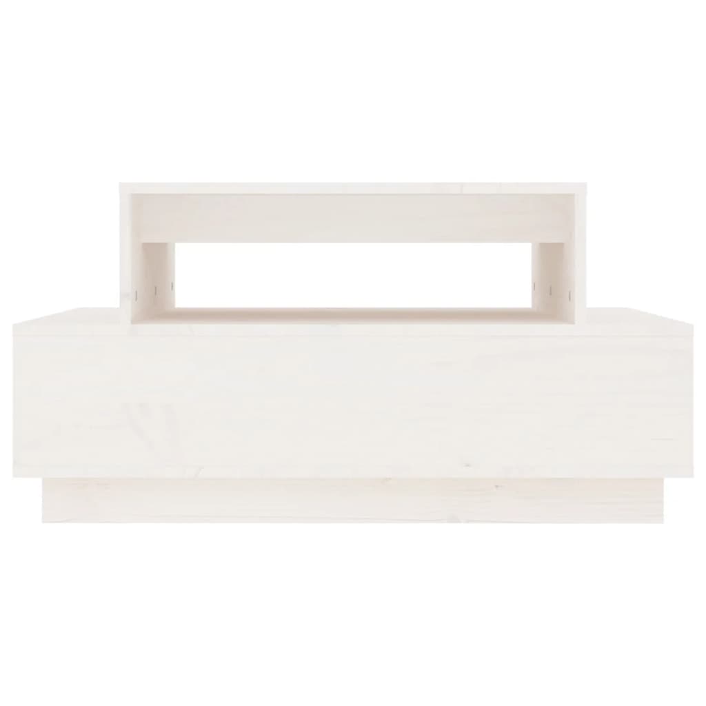 Soffbord Vit 80x55x40,5 cm massiv furu