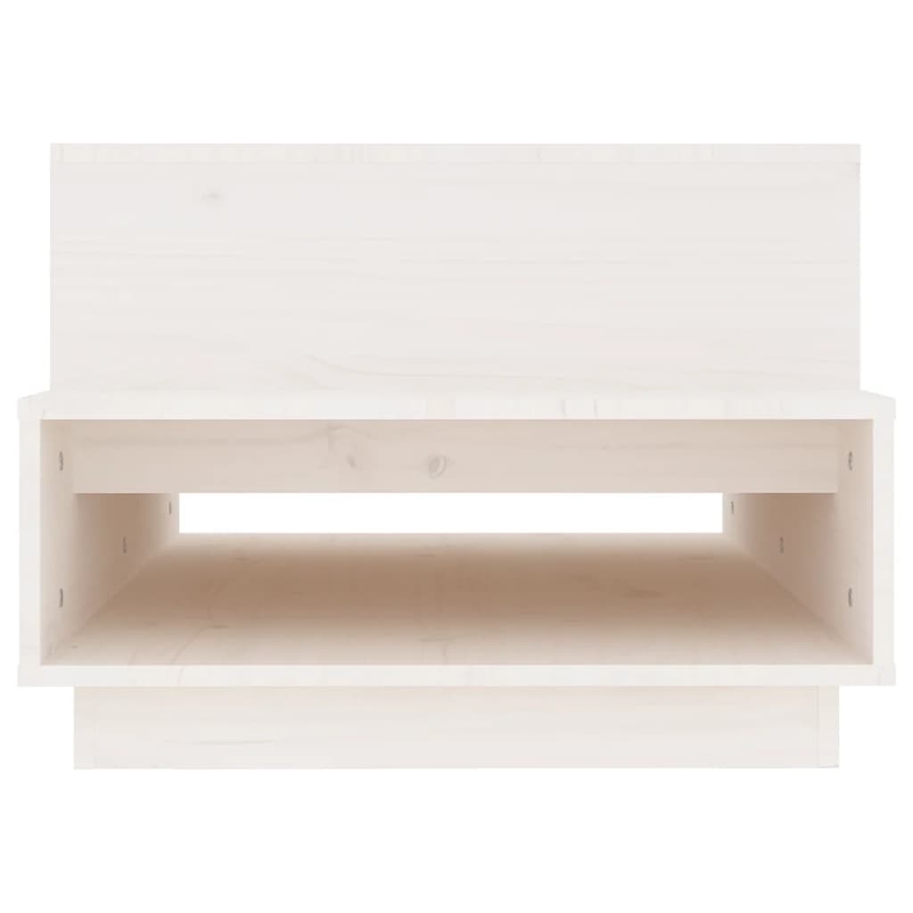 Soffbord Vit 80x55x40,5 cm massiv furu