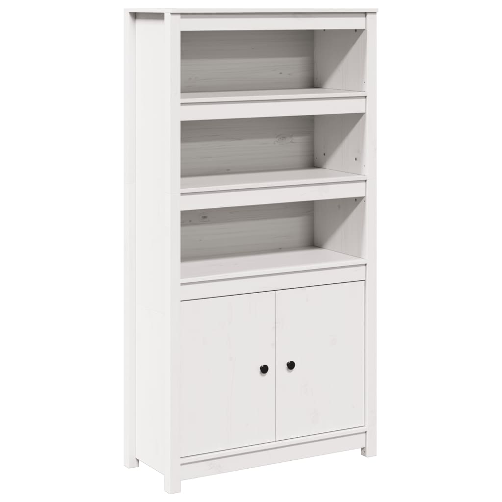 Skåp Vit 80x35x154 cm massiv furu