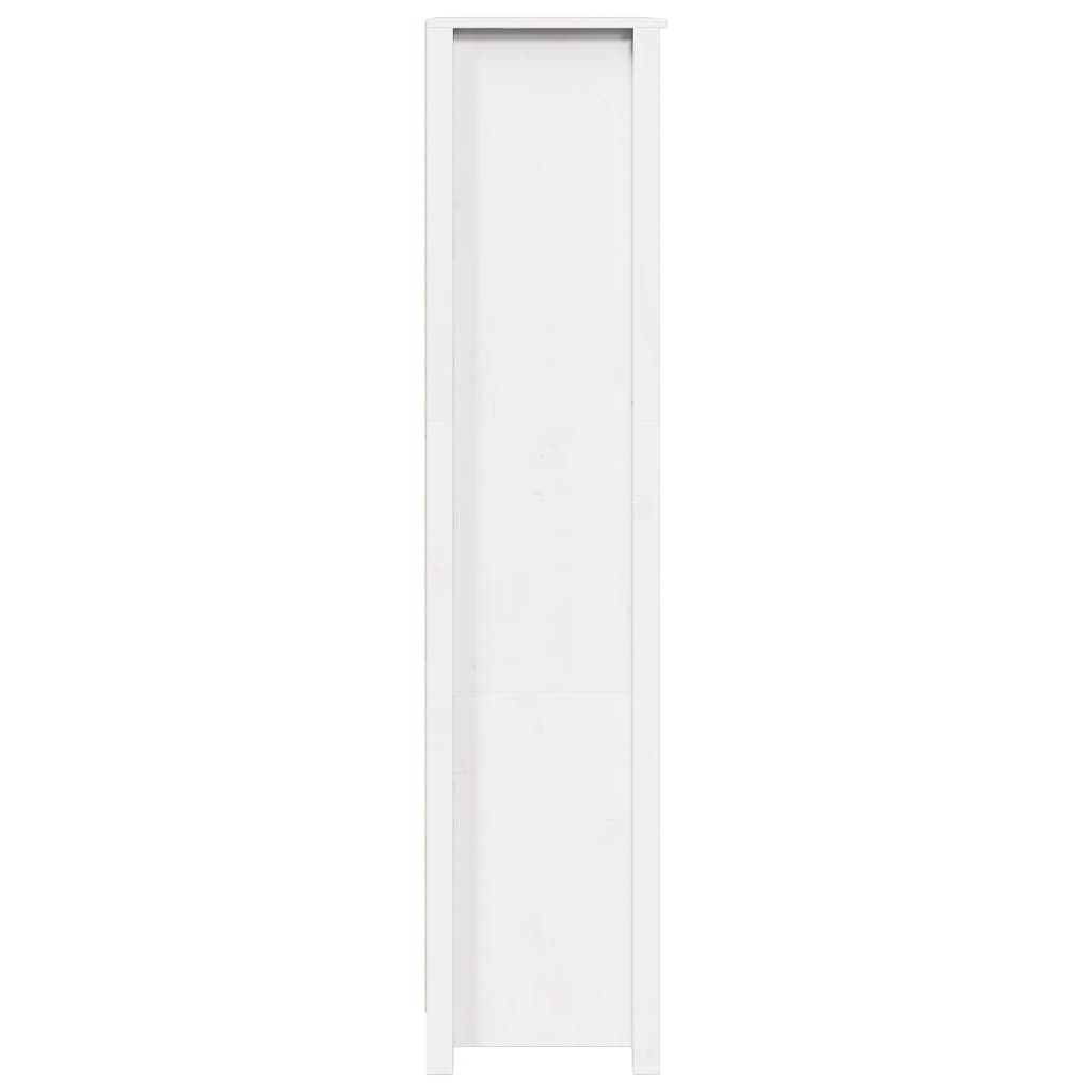 Skåp Vit 80x35x154 cm massiv furu