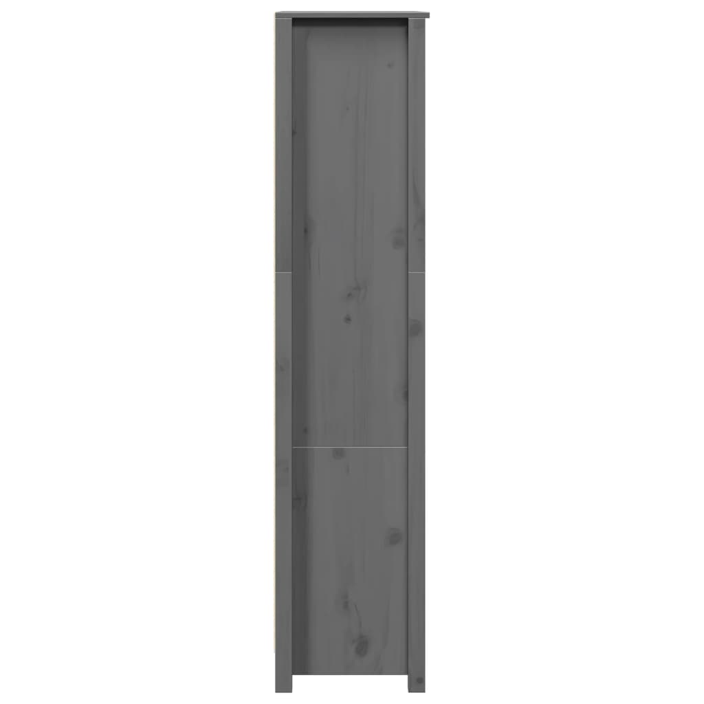 Skåp Grå 80x35x154 cm massiv furu