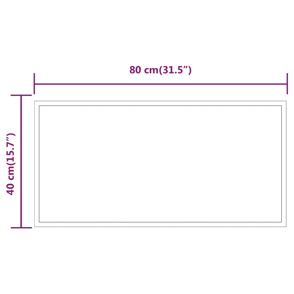 Badrumsspegel LED 40x80 cm