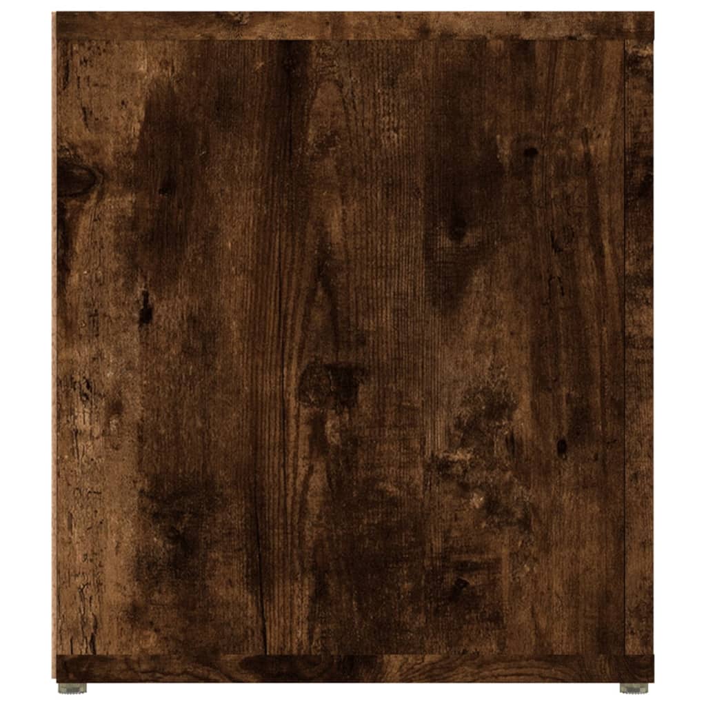 Tv-bänk 2 st rökfärgad ek 80x31,5x36 cm konstruerat trä