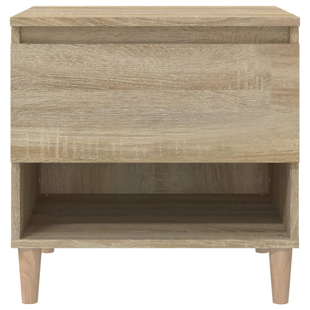Sängbord 2 st sonoma-ek 50x46x50 cm konstruerat trä