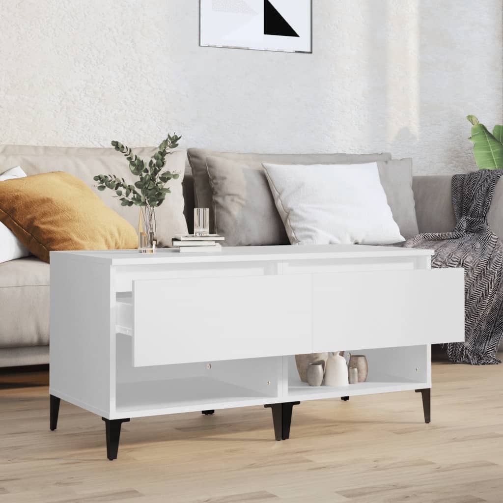 Sidobord Vit 2 st 50x46x50 cm