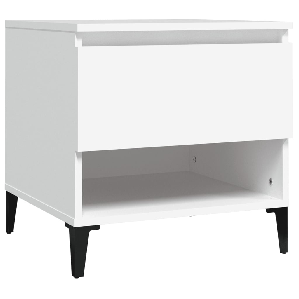 Sidobord Vit 2 st 50x46x50 cm
