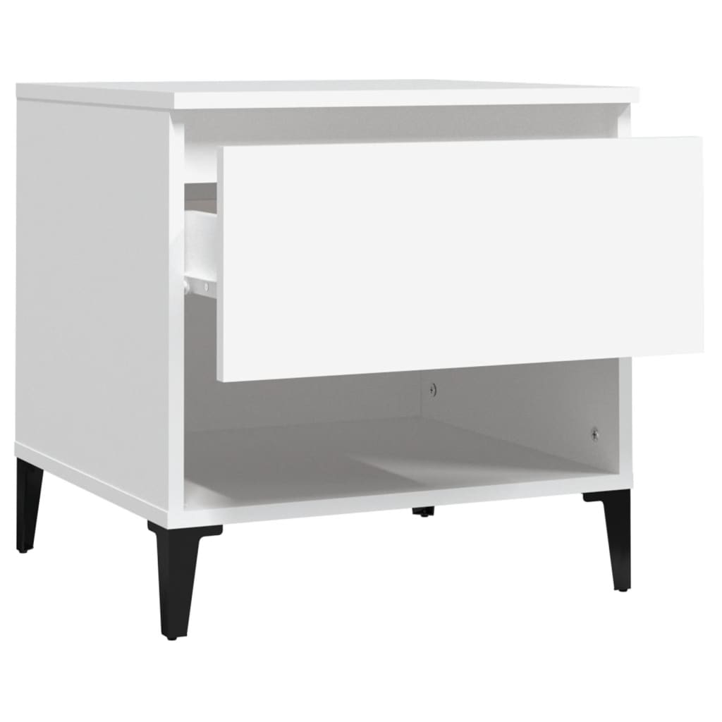 Sidobord Vit 2 st 50x46x50 cm