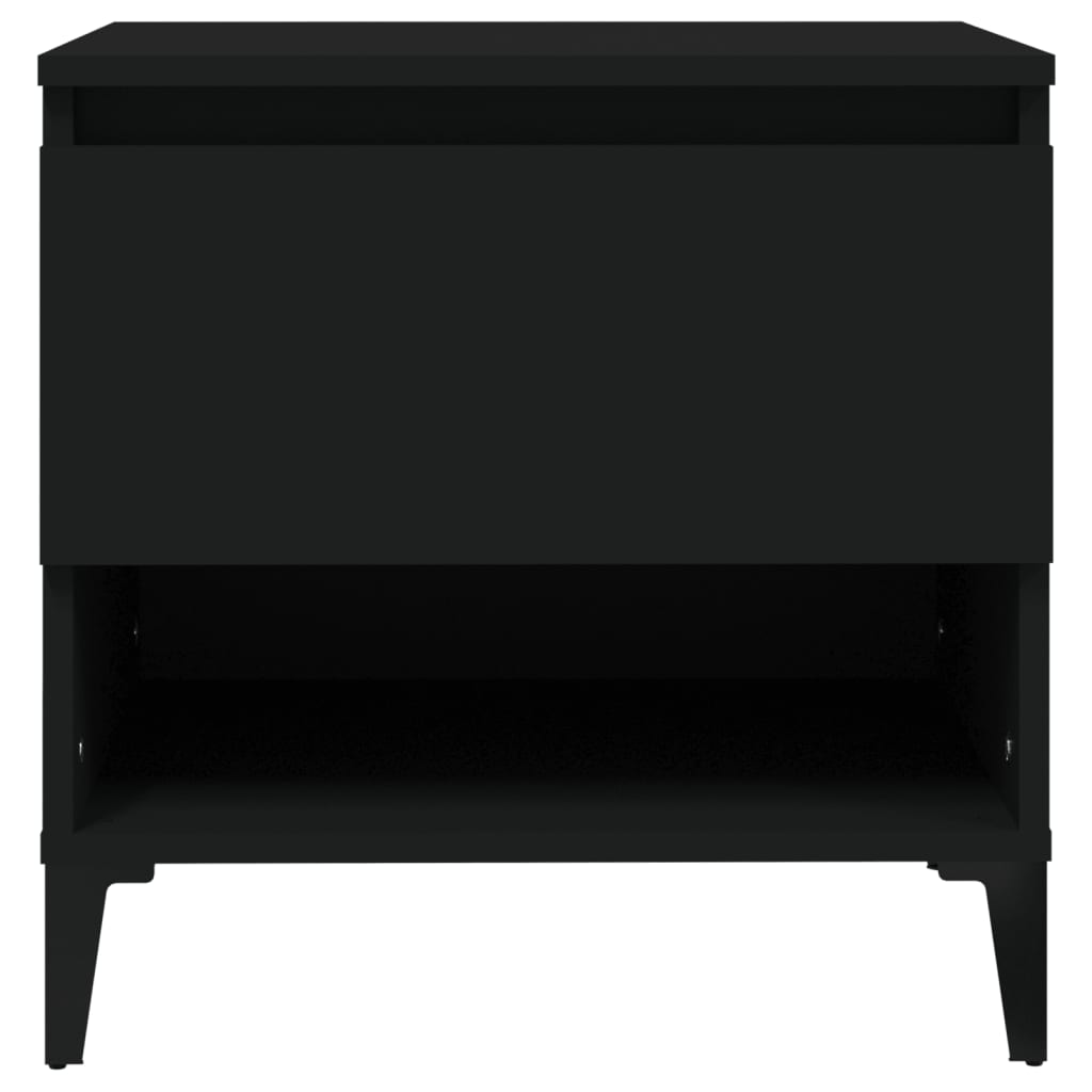 Sidobord Svart 2 st 50x46x50 cm