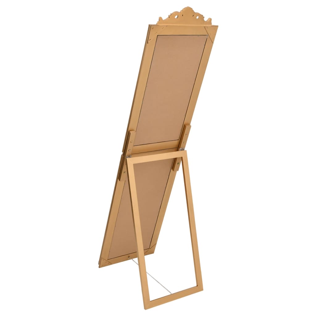 Väggspegel guld 50x200 cm