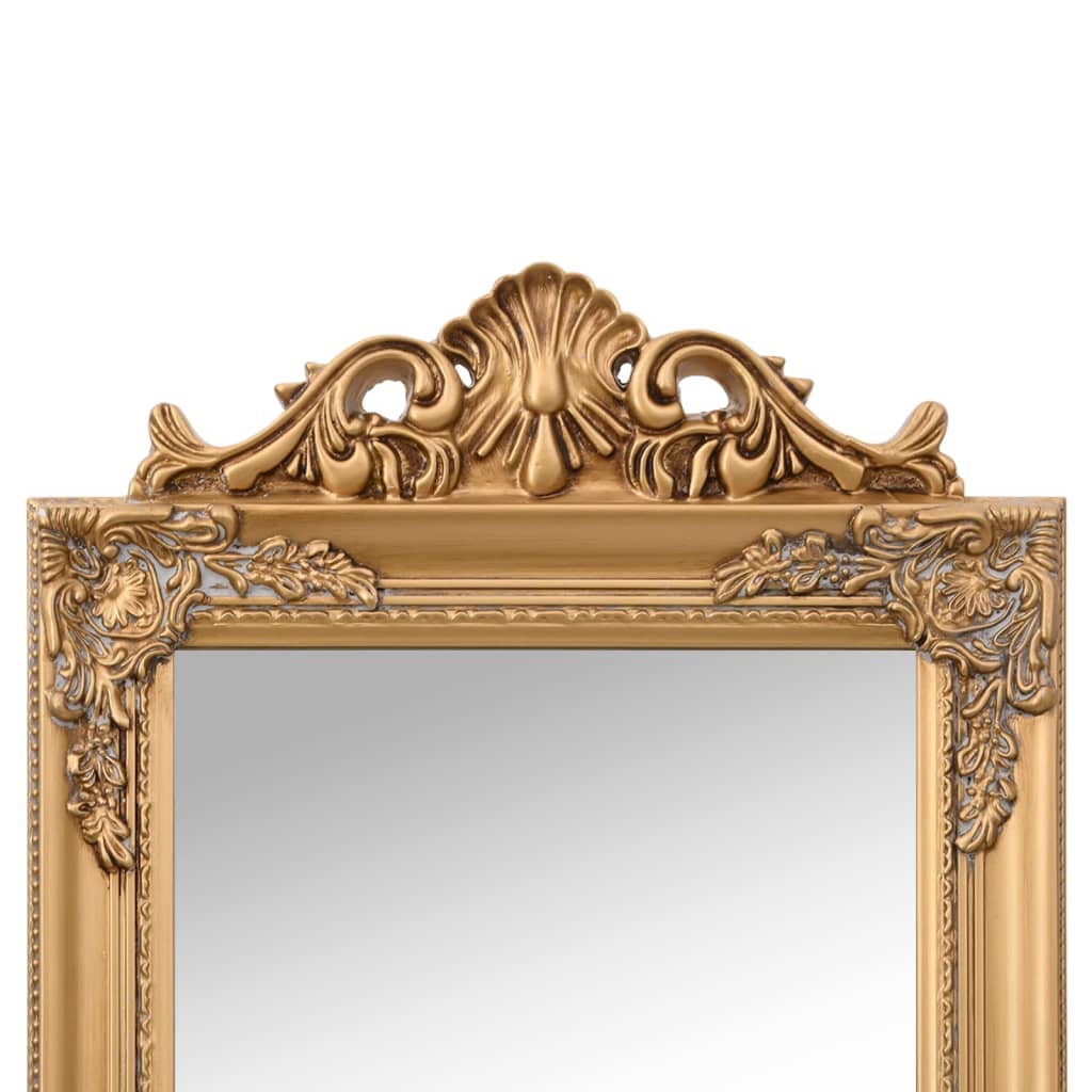 Väggspegel guld 50x200 cm