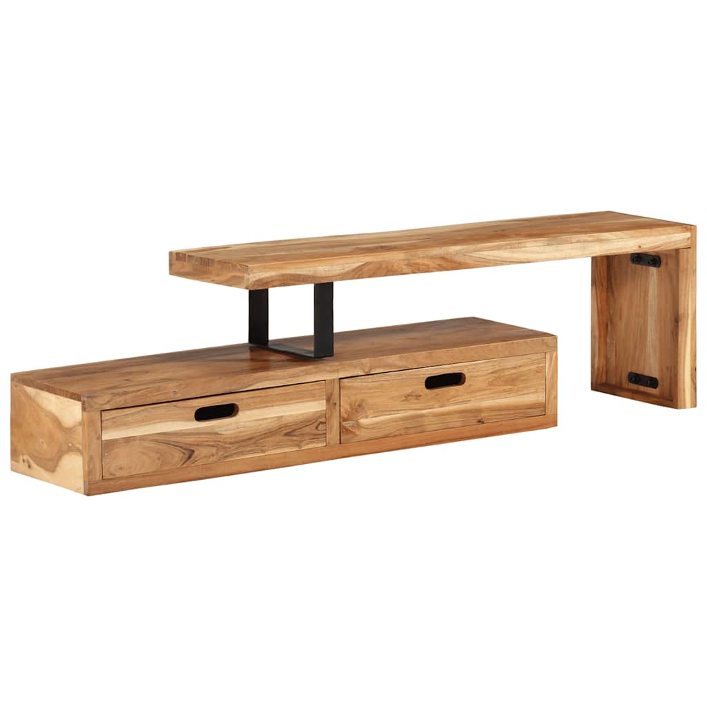 TV-bänk (118-200) x 30x40 cm massivt trä akacia