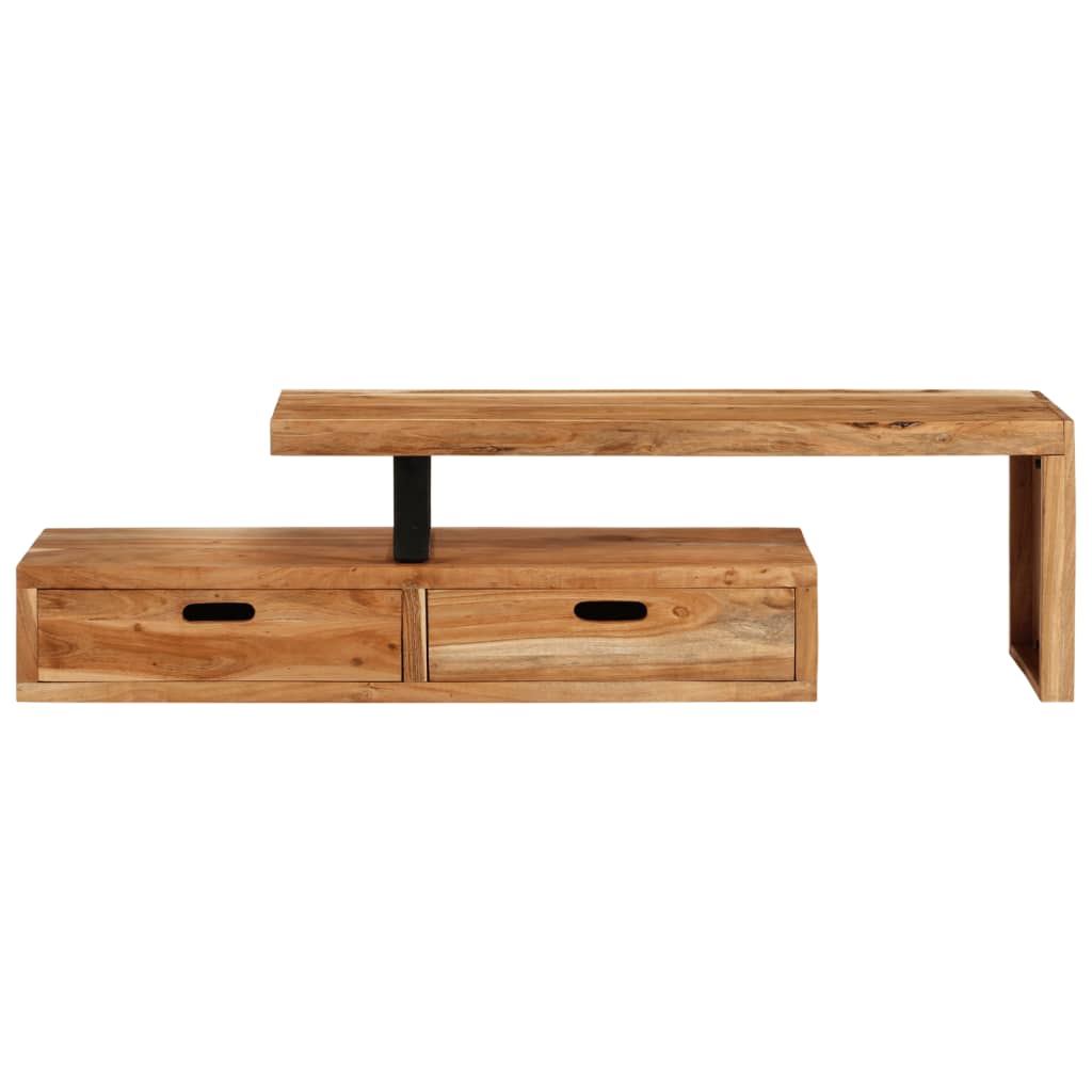 TV-bänk (118-200) x 30x40 cm massivt trä akacia