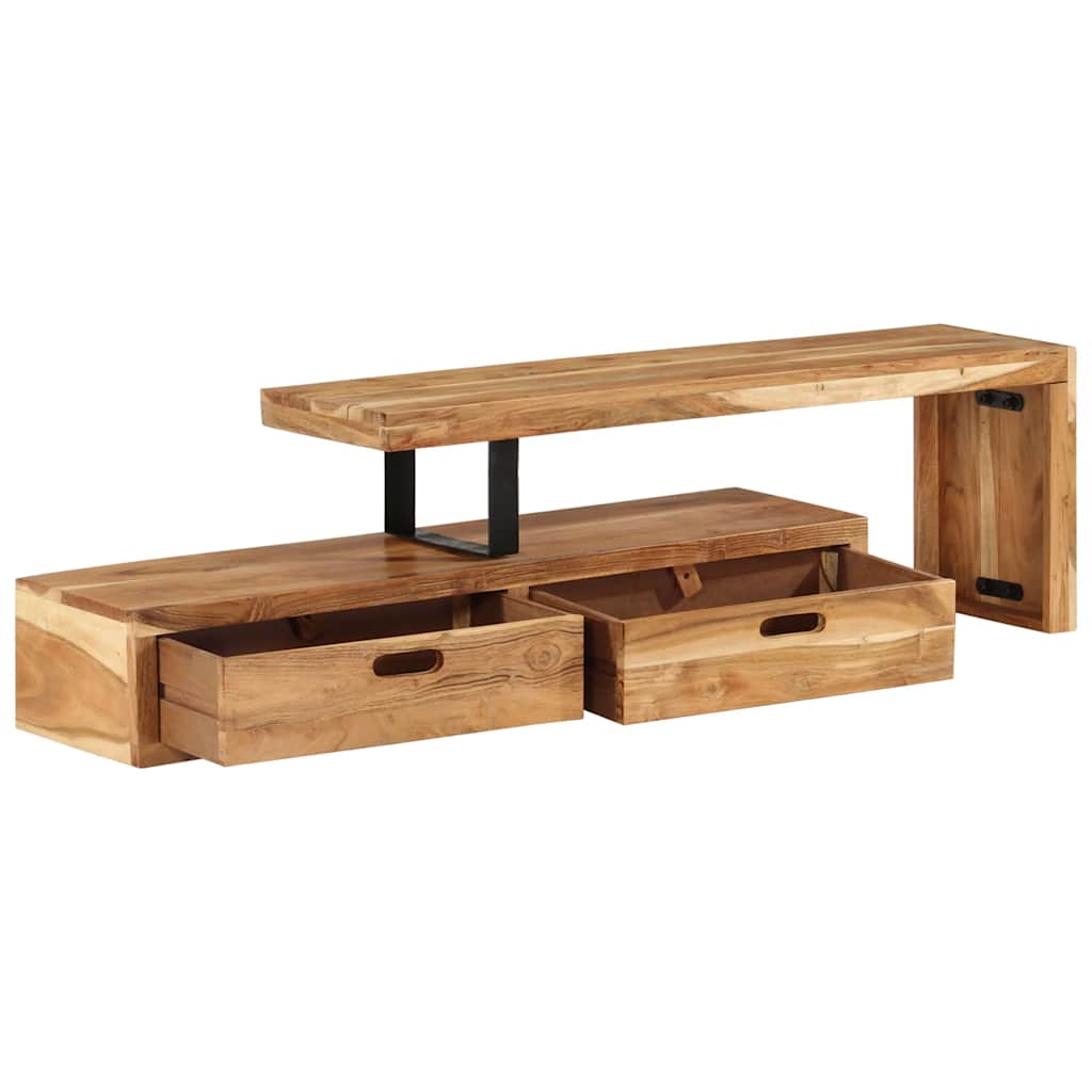 TV-bänk (118-200) x 30x40 cm massivt trä akacia