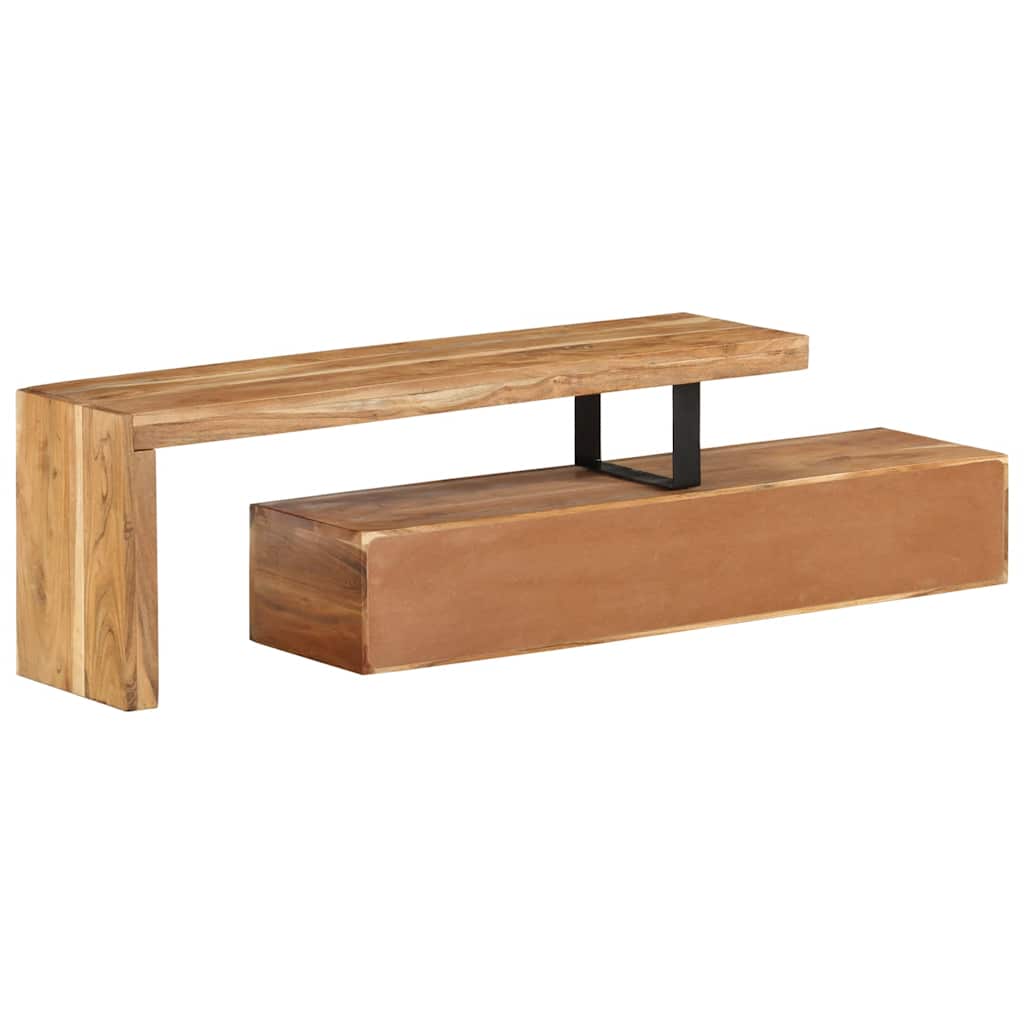 TV-bänk (118-200) x 30x40 cm massivt trä akacia