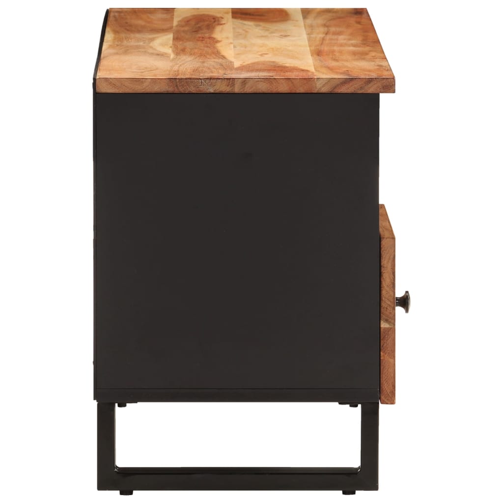 Tv-bänk 100x33x46 cm massivt akacia och konstruerat trä