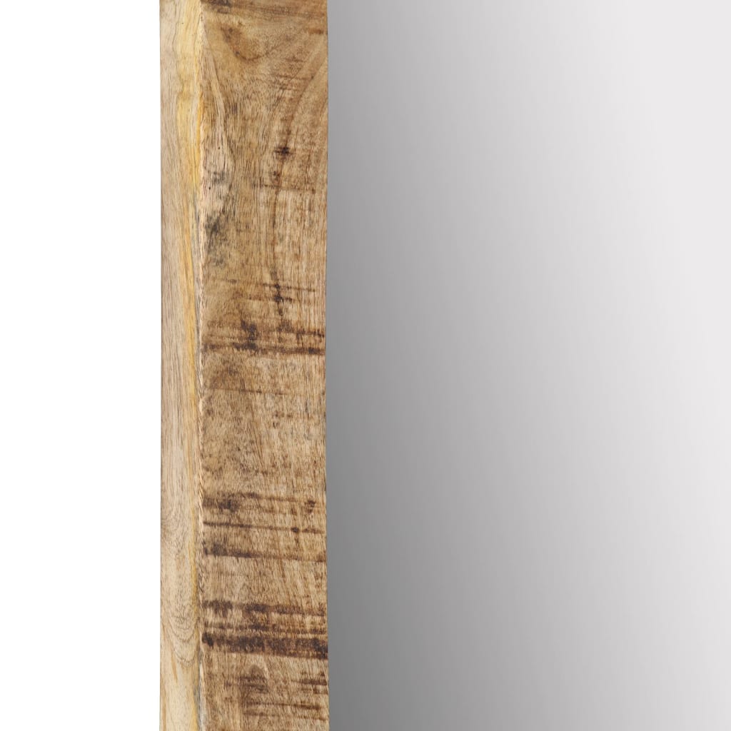 Väggspegel 70x50 cm massivt mangoträ och glas