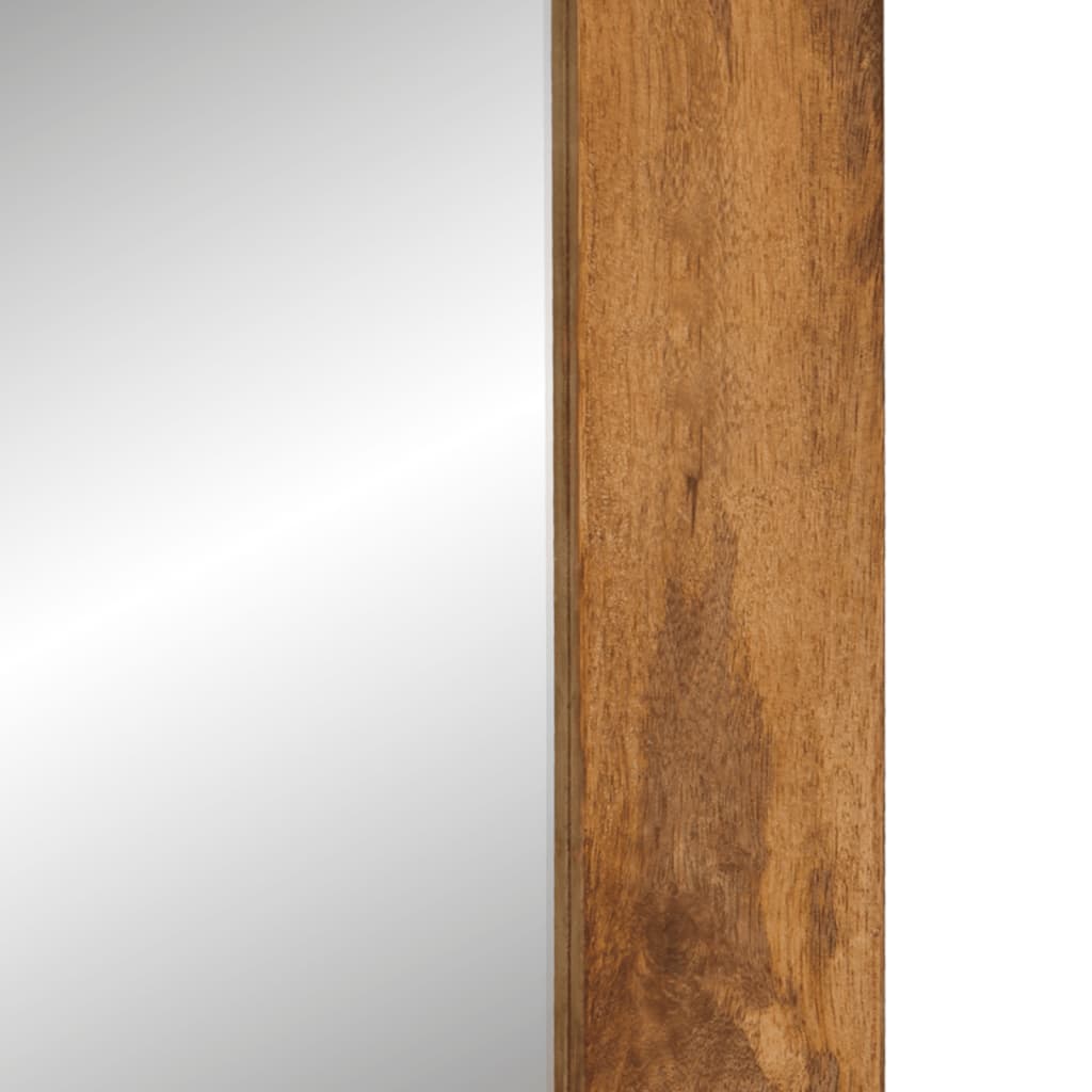 Väggspegel 70x50 cm massivt mangoträ och glas