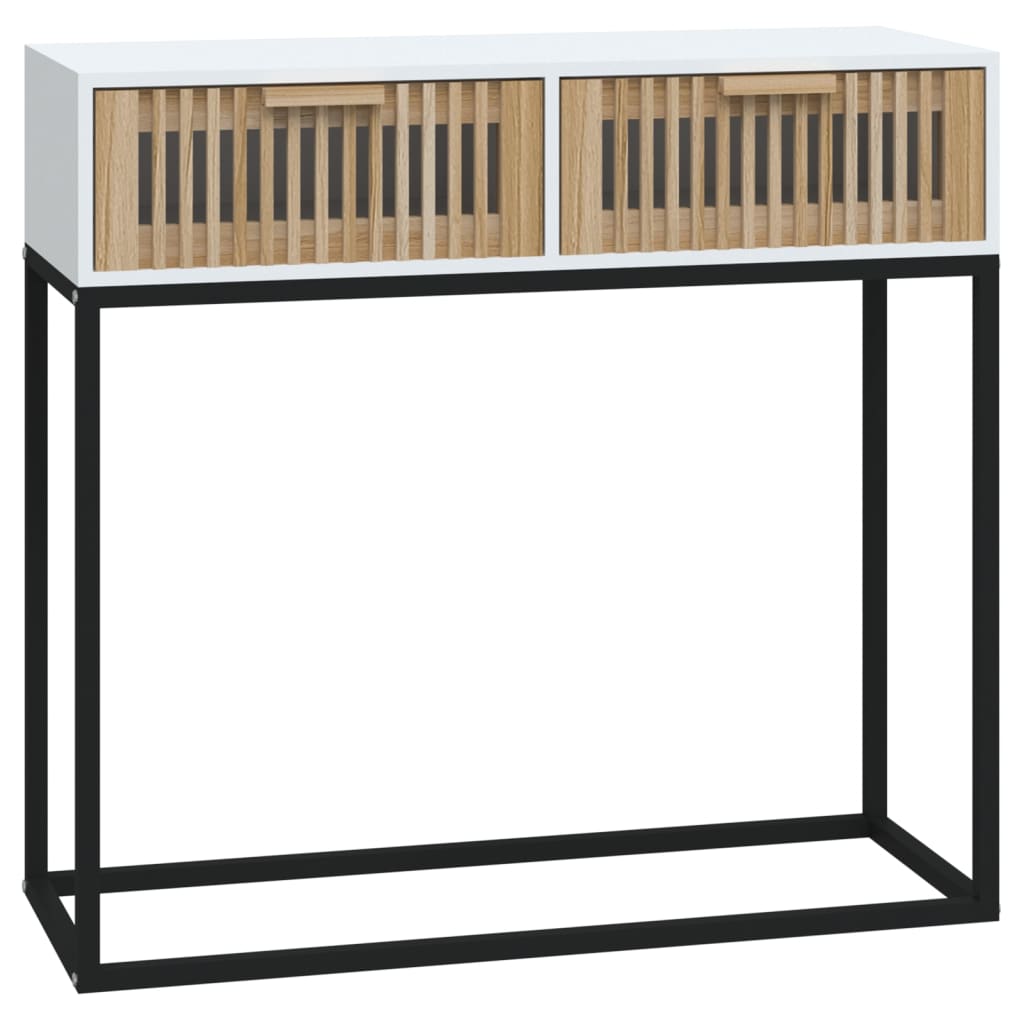 Avlastningsbord Konsollbord Vit 80x30x75 cm järn