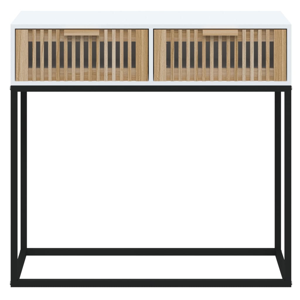 Avlastningsbord Konsollbord Vit 80x30x75 cm järn