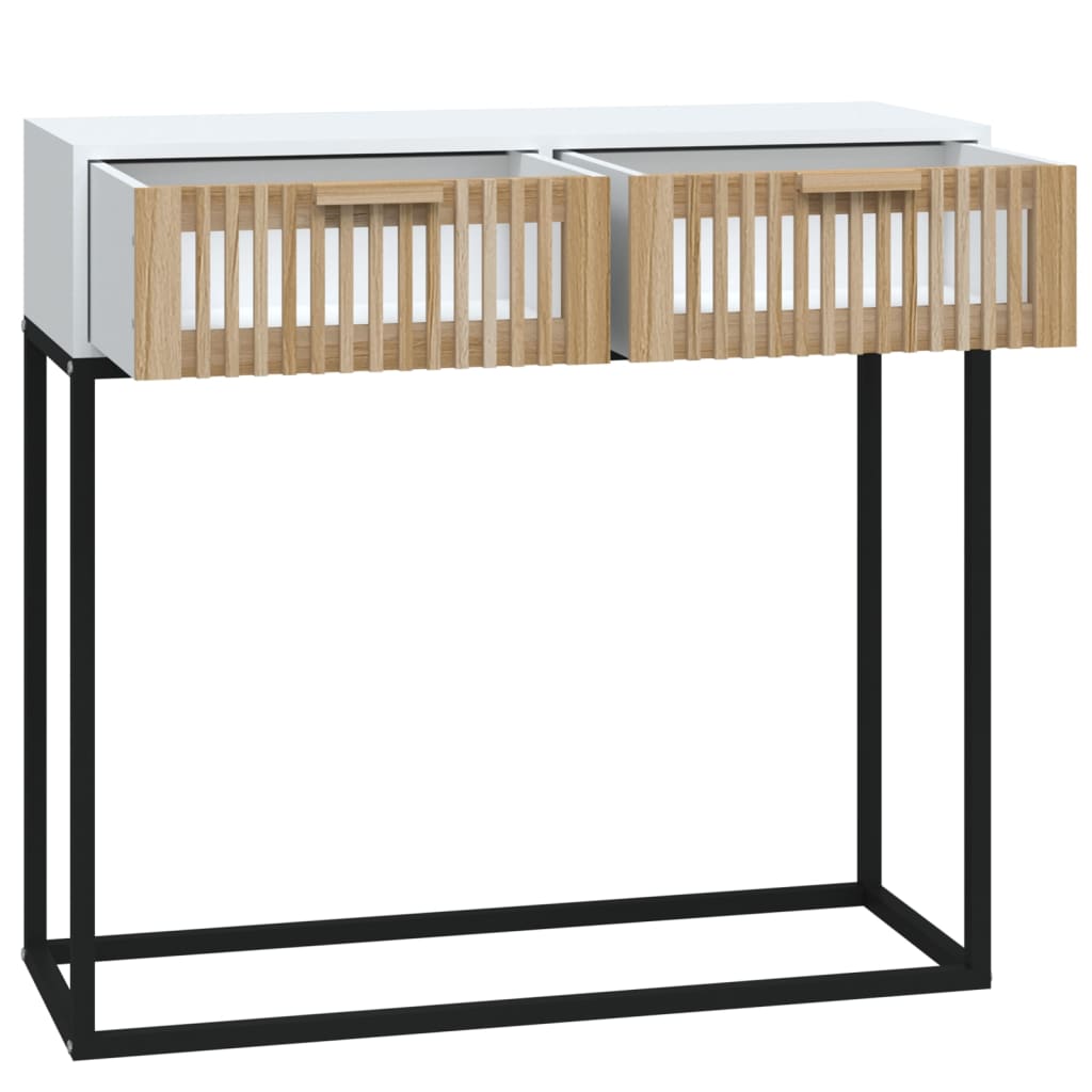 Avlastningsbord Konsollbord Vit 80x30x75 cm järn