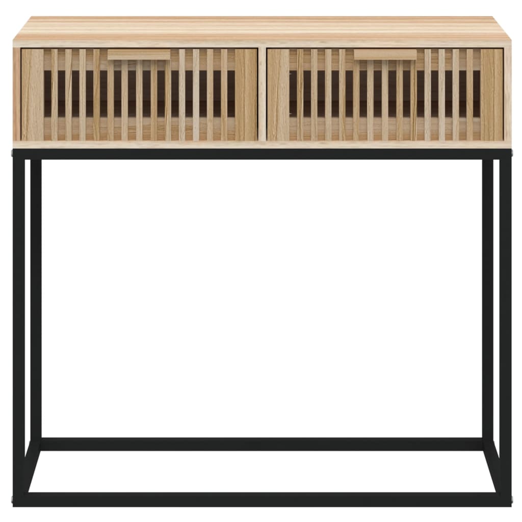 Avlastningsbord Konsollbord Trä 80x30x75 cm järn