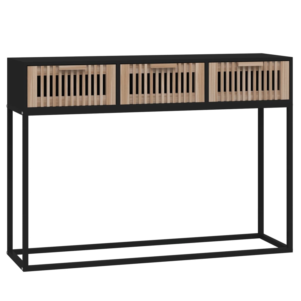 Avlastningsbord Konsollbord Svart 105x30x75 cm järn