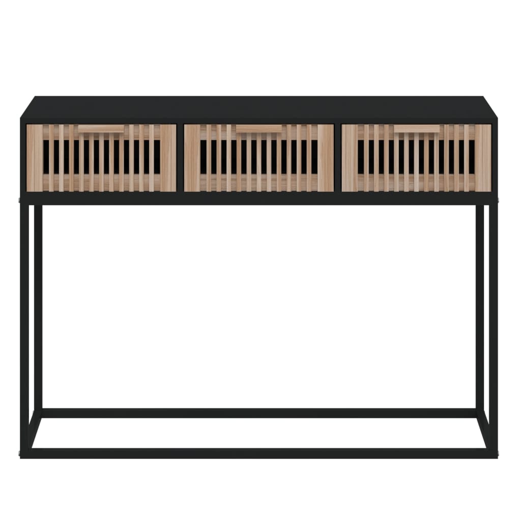 Avlastningsbord Konsollbord Svart 105x30x75 cm järn