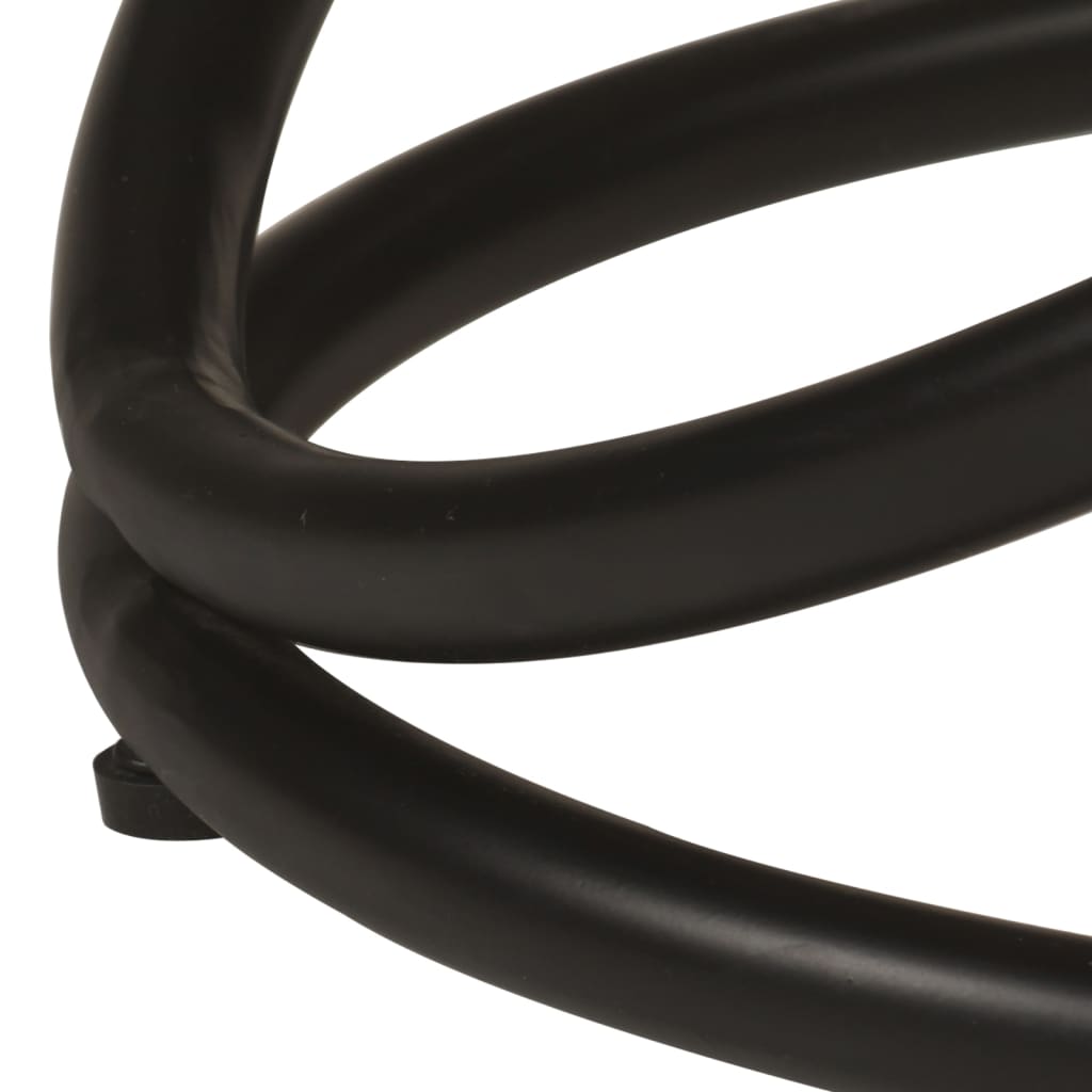 Soffbord Trä Ø50x40 cm massivt återvunnet Trä och stål