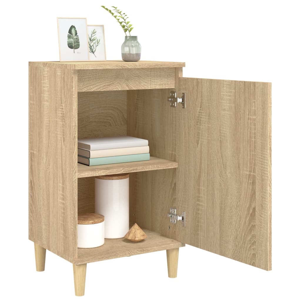 Sängbord 2 st sonoma-ek 40x35x70 cm konstruerat trä