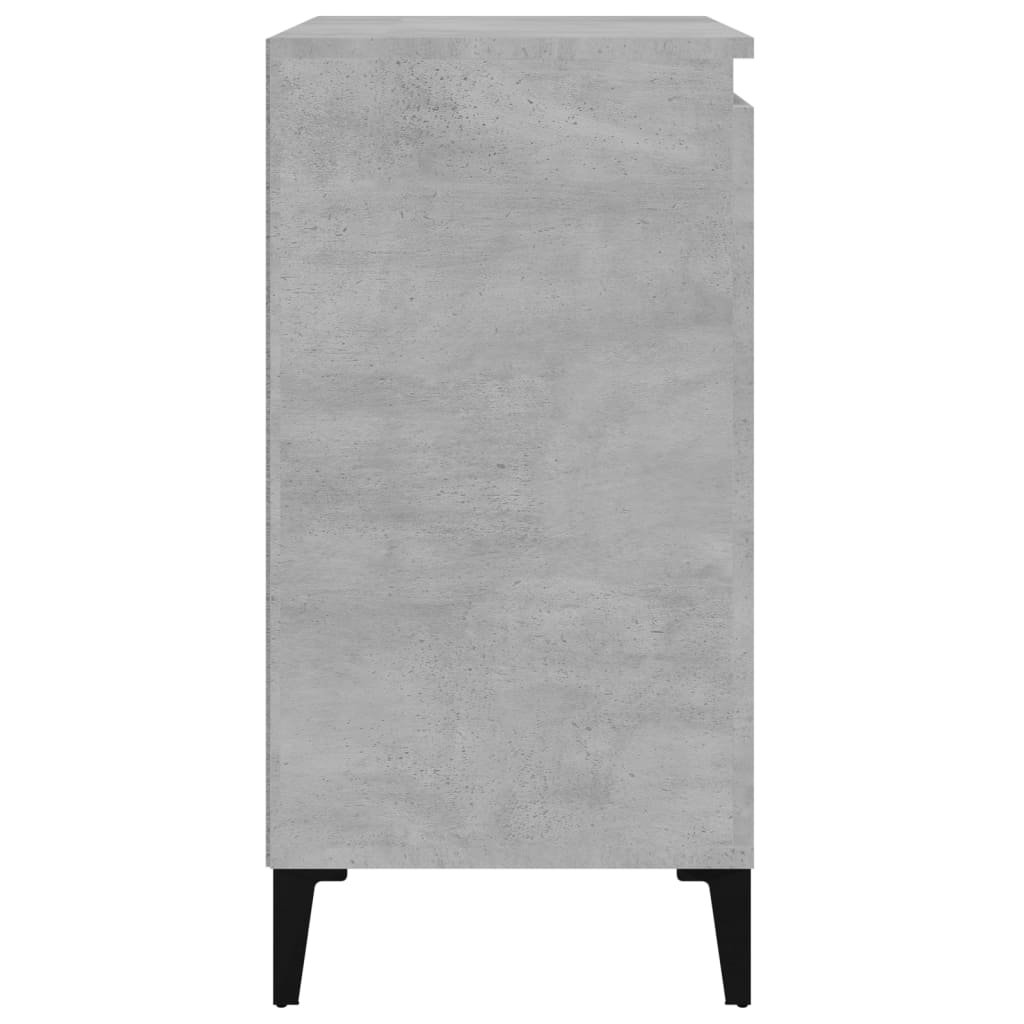 Sängbord 2 st betonggrå 40x35x70 cm konstruerat trä