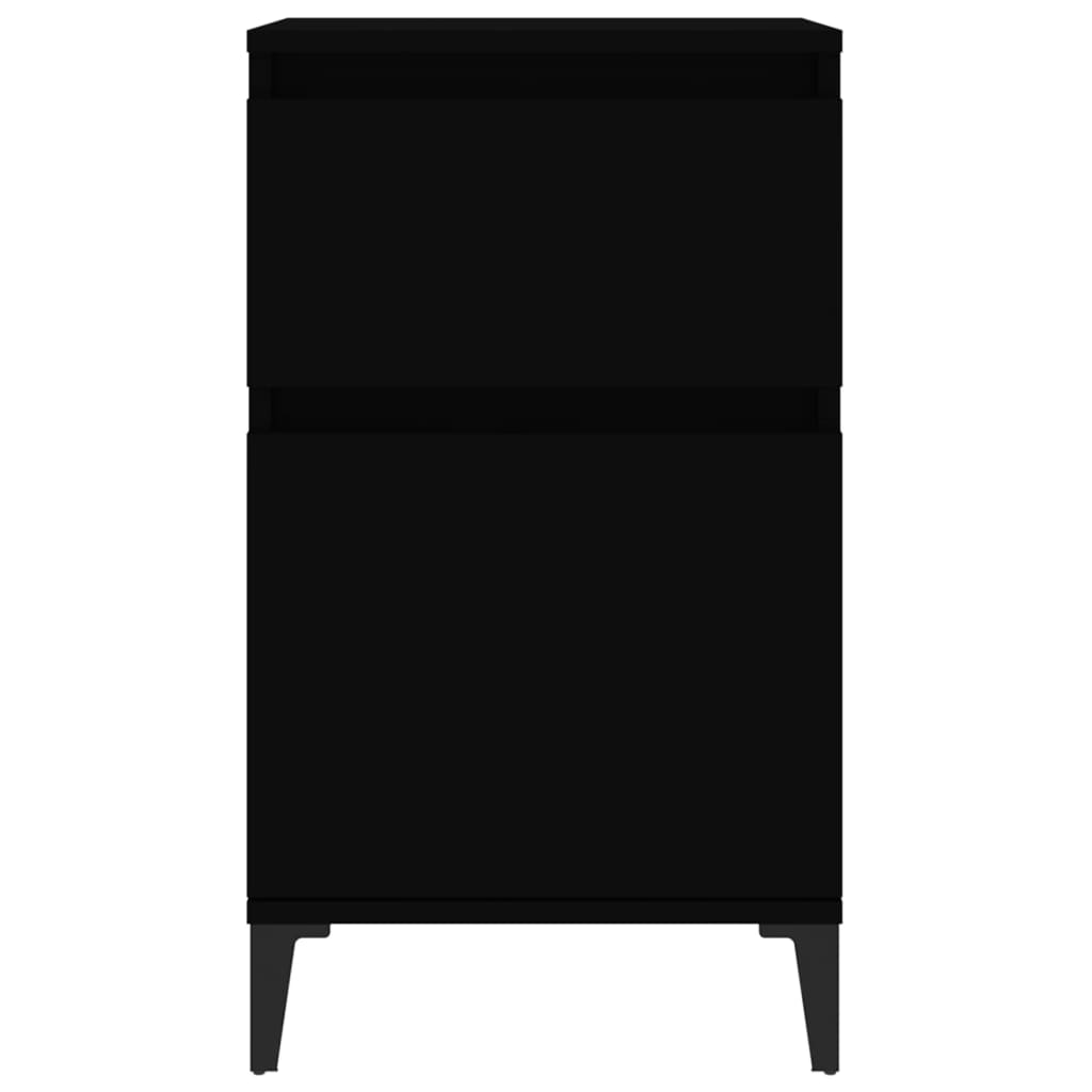 Sängbord 2 st svart 40x35x70 cm