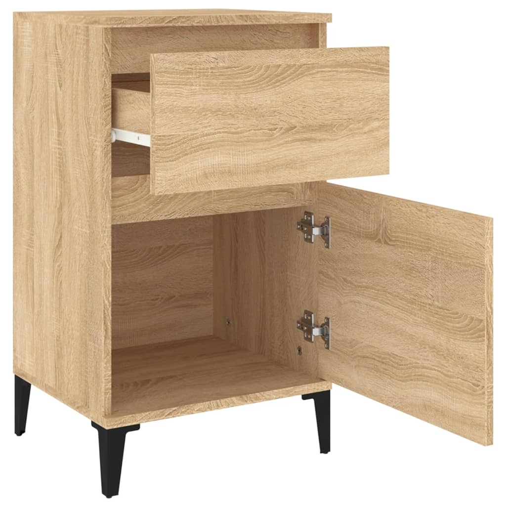 Sängbord sonoma-ek 2 st 40x35x70 cm