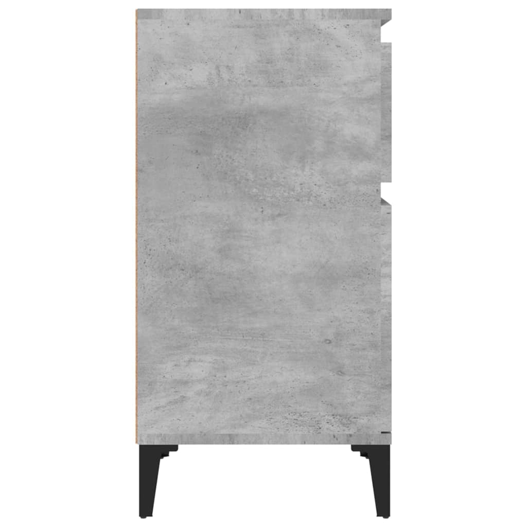 Sängbord betonggrå 2 st 40x35x70 cm