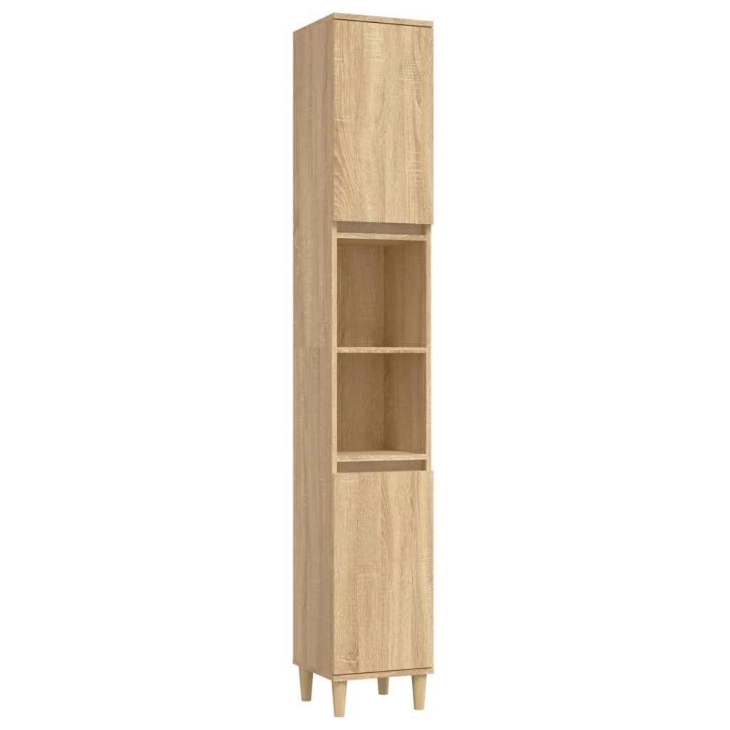 Badrumsskåp Sonoma Ek 30x30x190cm